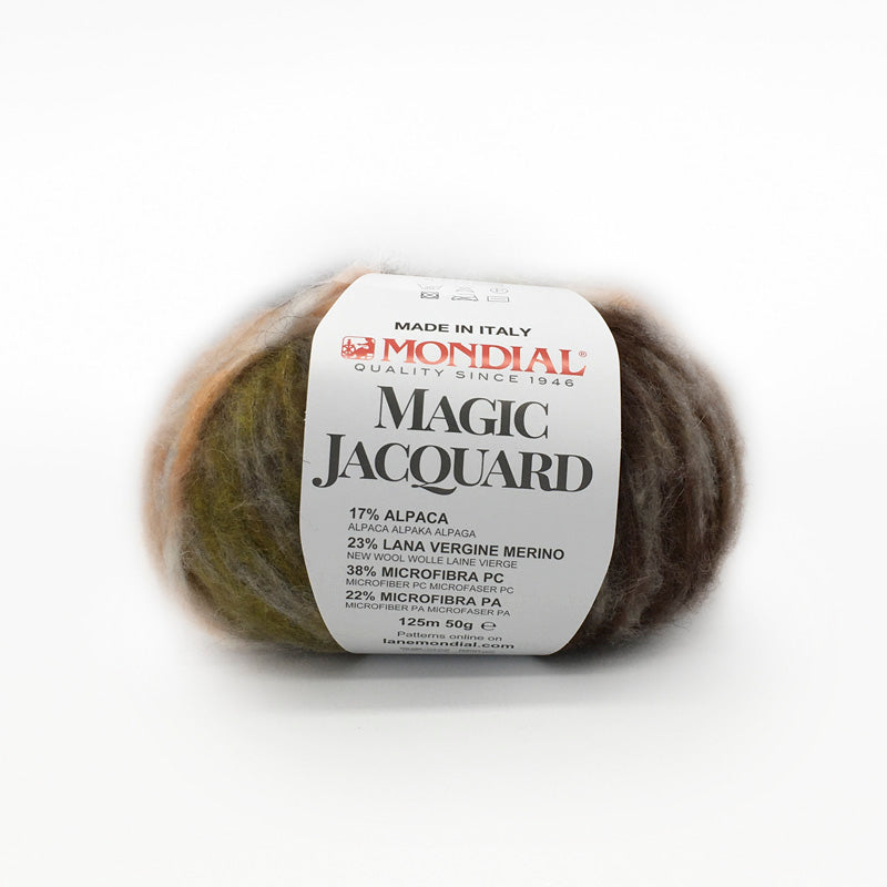 Lana Magic Jacquard "Castagna-Verde-Panna" 921