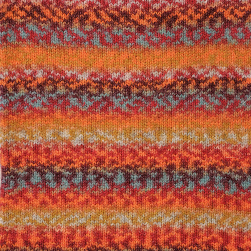Lana Magic Jacquard "Arancio-Mattone-Turchese-Grigio" 922