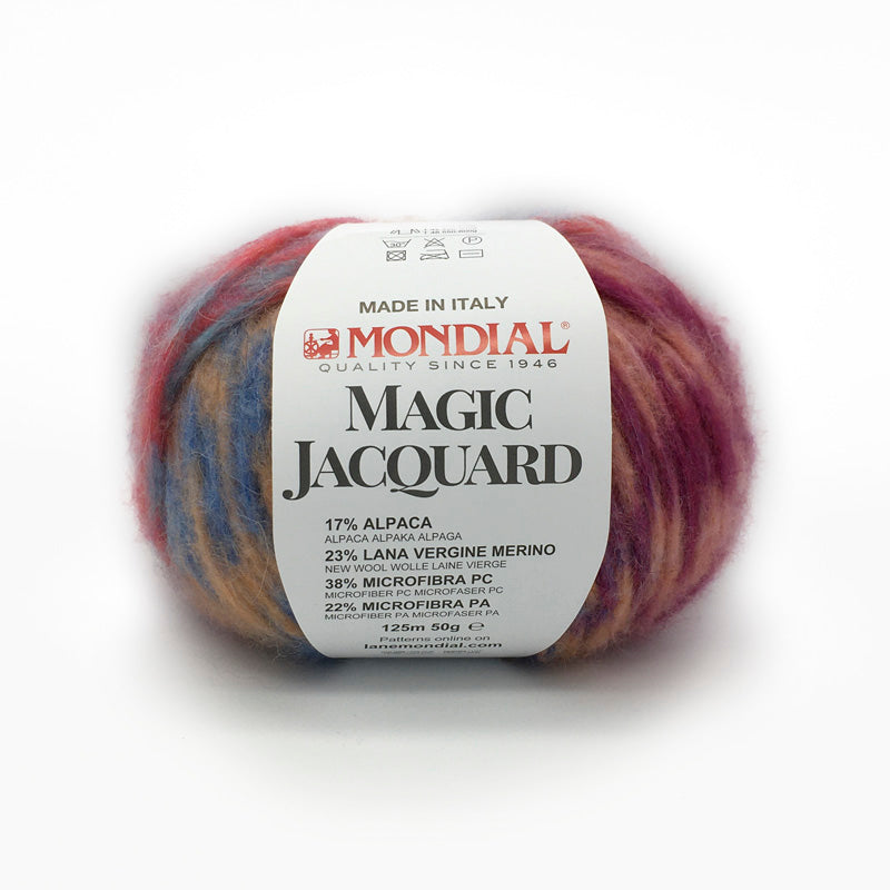 Lana Magic Jacquard "Corallo-Viola-Lilla-Azzurro" 925