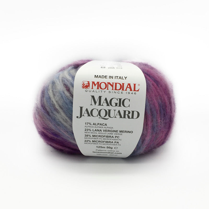 Lana Magic Jacquard "Violetto-Lilla-Glicine-Grigio" 926