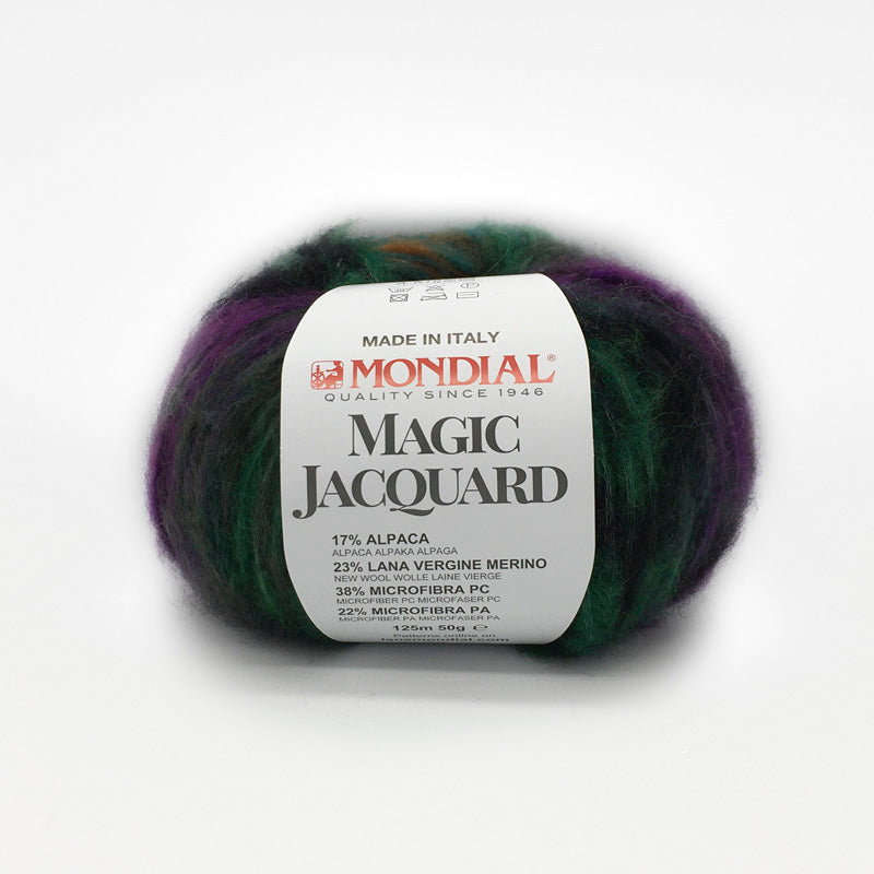 Lana Magic Jacquard "Verdone-Viola-Mattone" 927