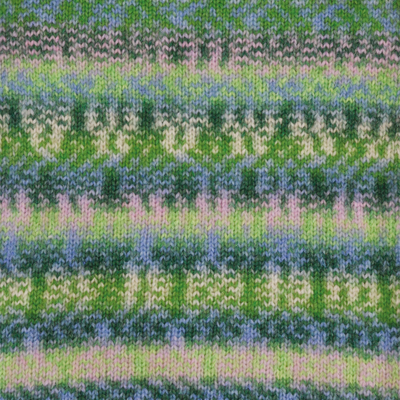 Lana Magic Jacquard "Verde fluo-Erba-Azzurro-Grigio" 928