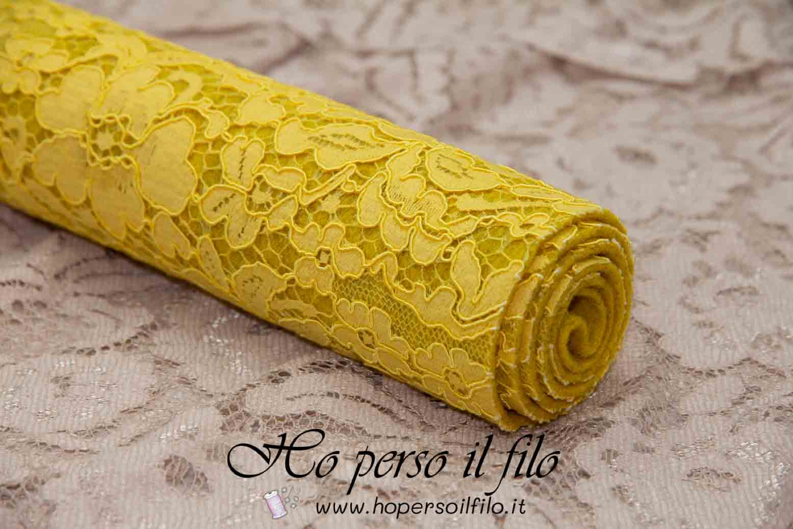 Feltro di lana 2 mm accoppiato con pizzo 50x75 cm