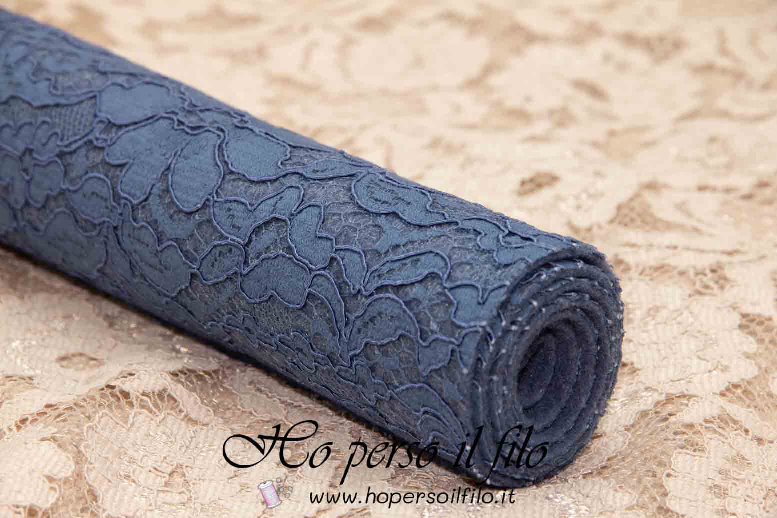 Feltro di lana 2 mm accoppiato con pizzo 50x75 cm