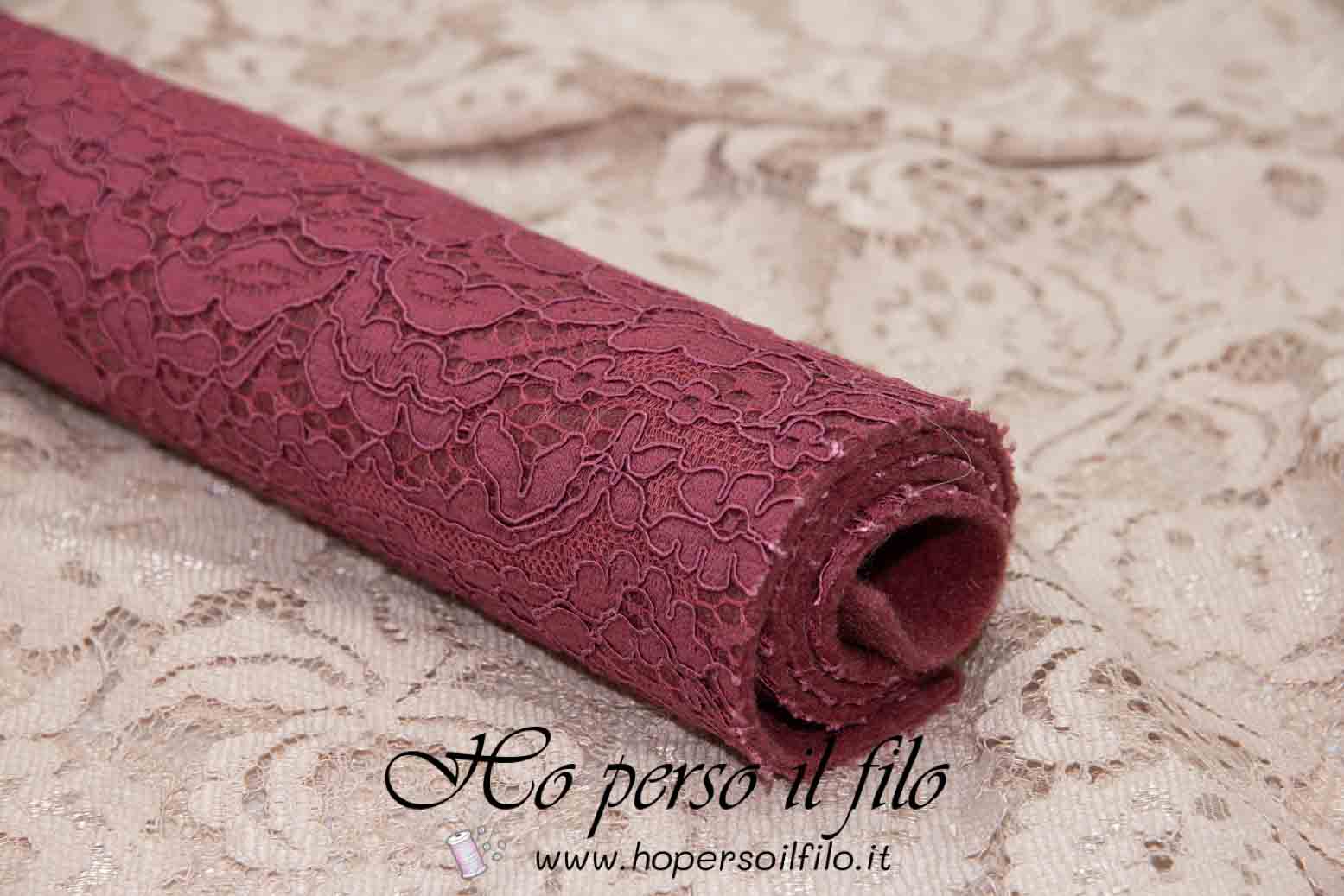 Feltro di lana 2 mm accoppiato con pizzo 50x75 cm