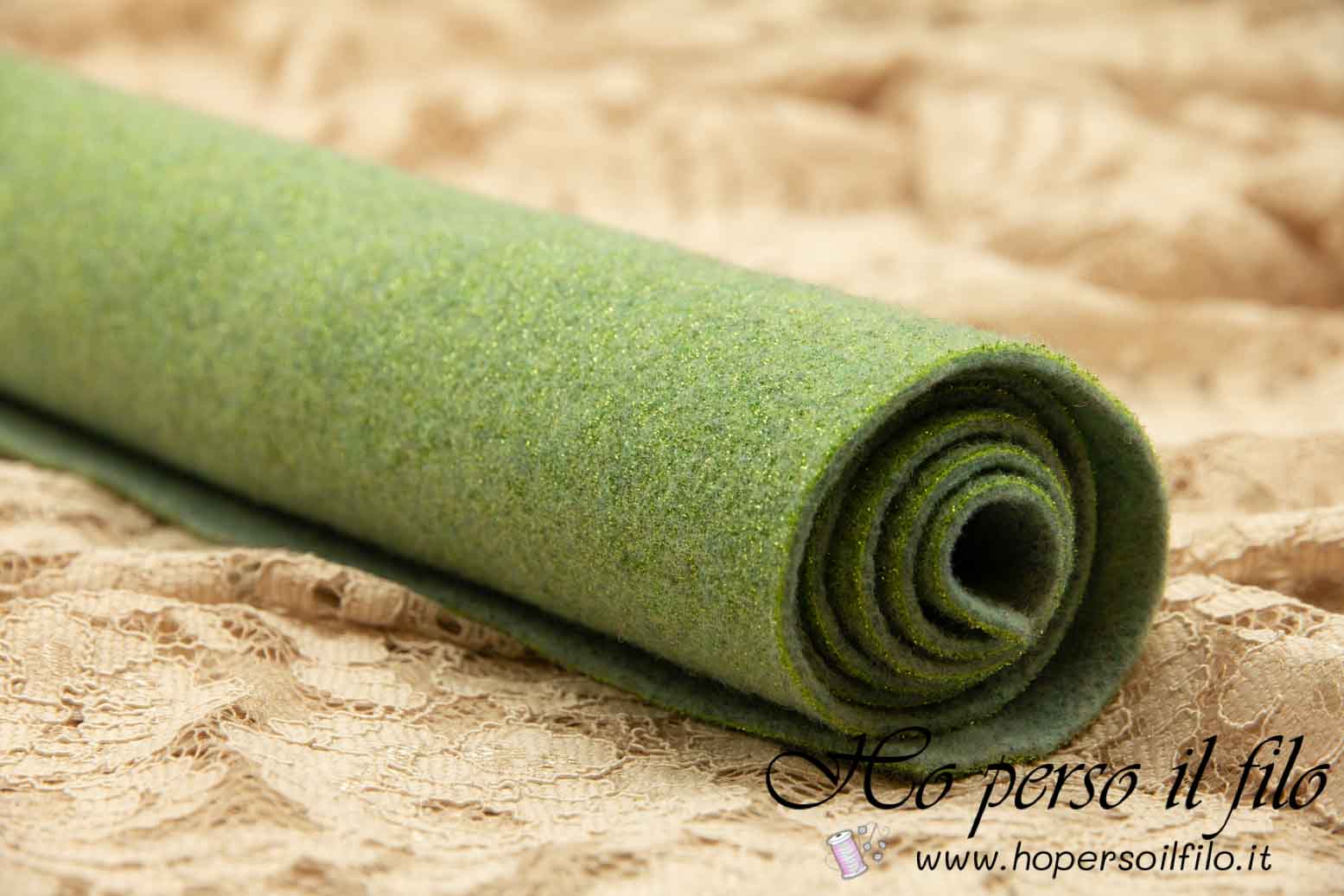 Feltro di lana lamè 2mm 50x75 cm