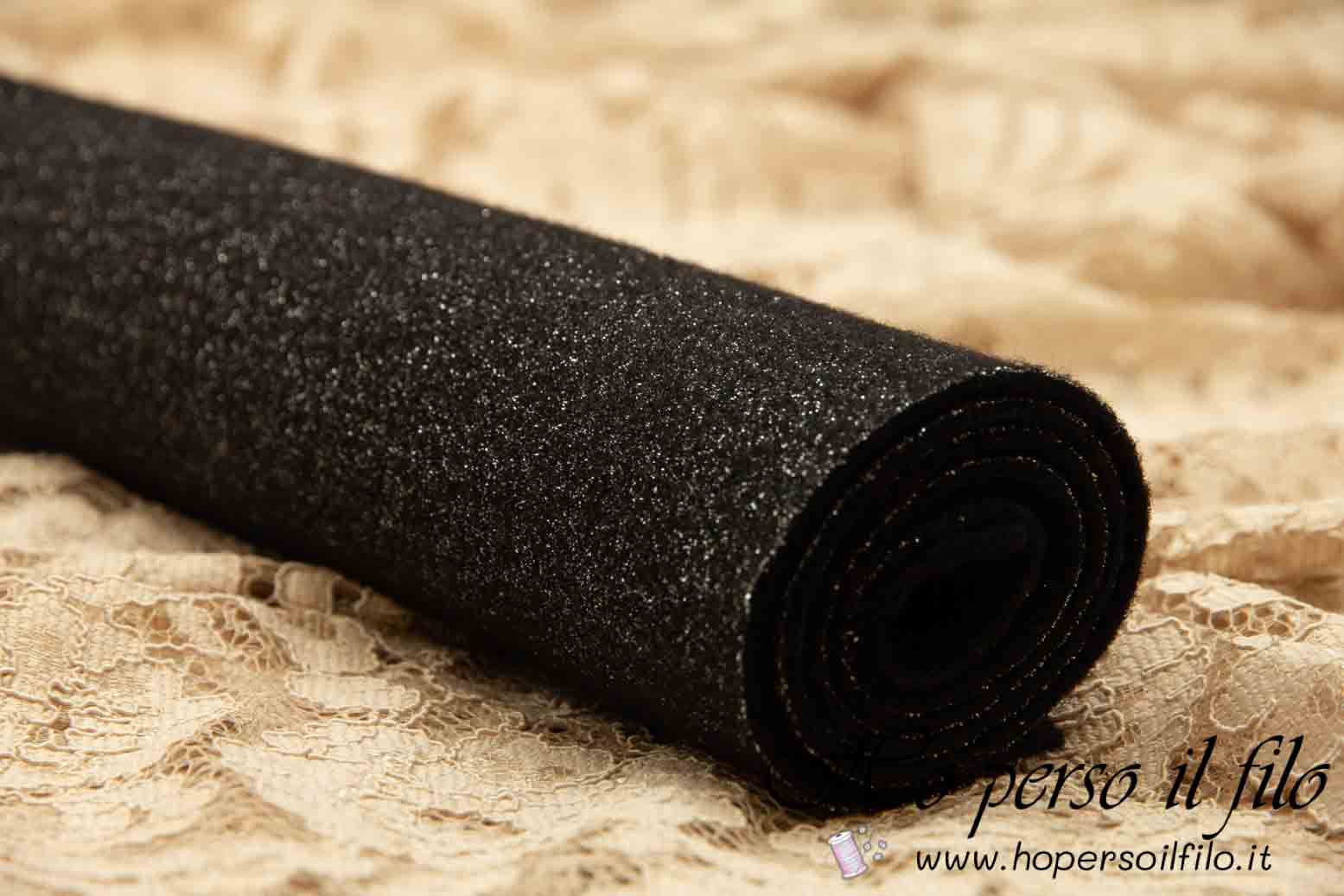 Feltro di lana lamè 2mm 50x75 cm