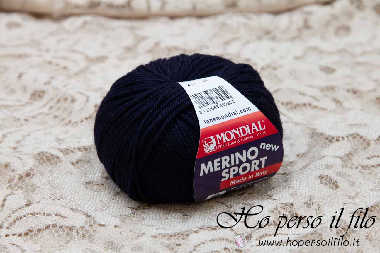 Lana Merino Sport "Blu scuro " 417