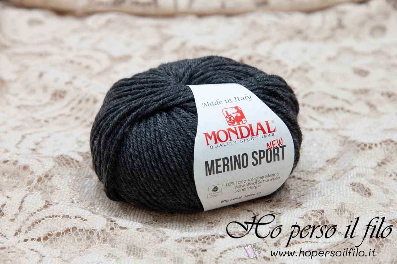 Lana Merino Sport "Grigio scuro" 800