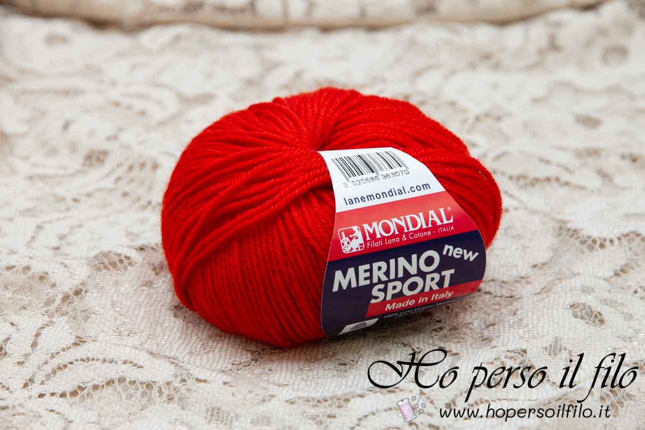 Lana Merino Sport "Rosso" 90