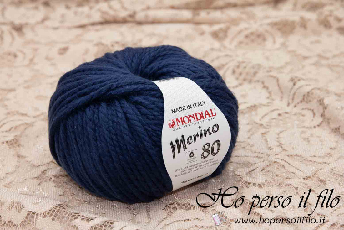 Lana Merino 80 &quot;Blu zaffiro&quot; 749