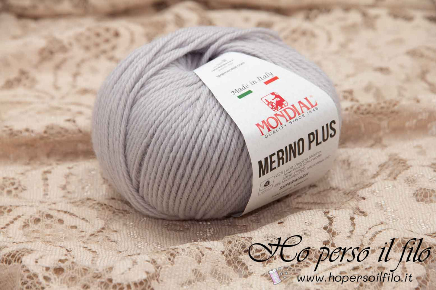 Lana Merino Plus "Melange grigio perla" 600