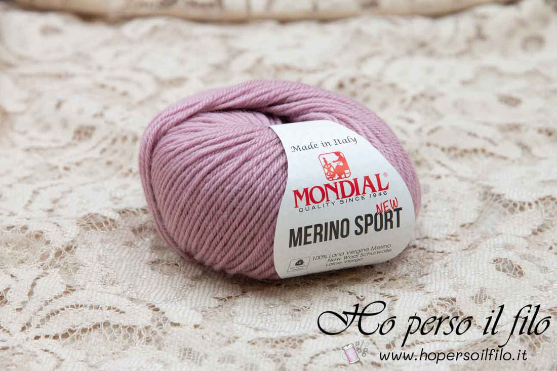 Lana Merino Sport &quot;Rosa antico&quot; 887