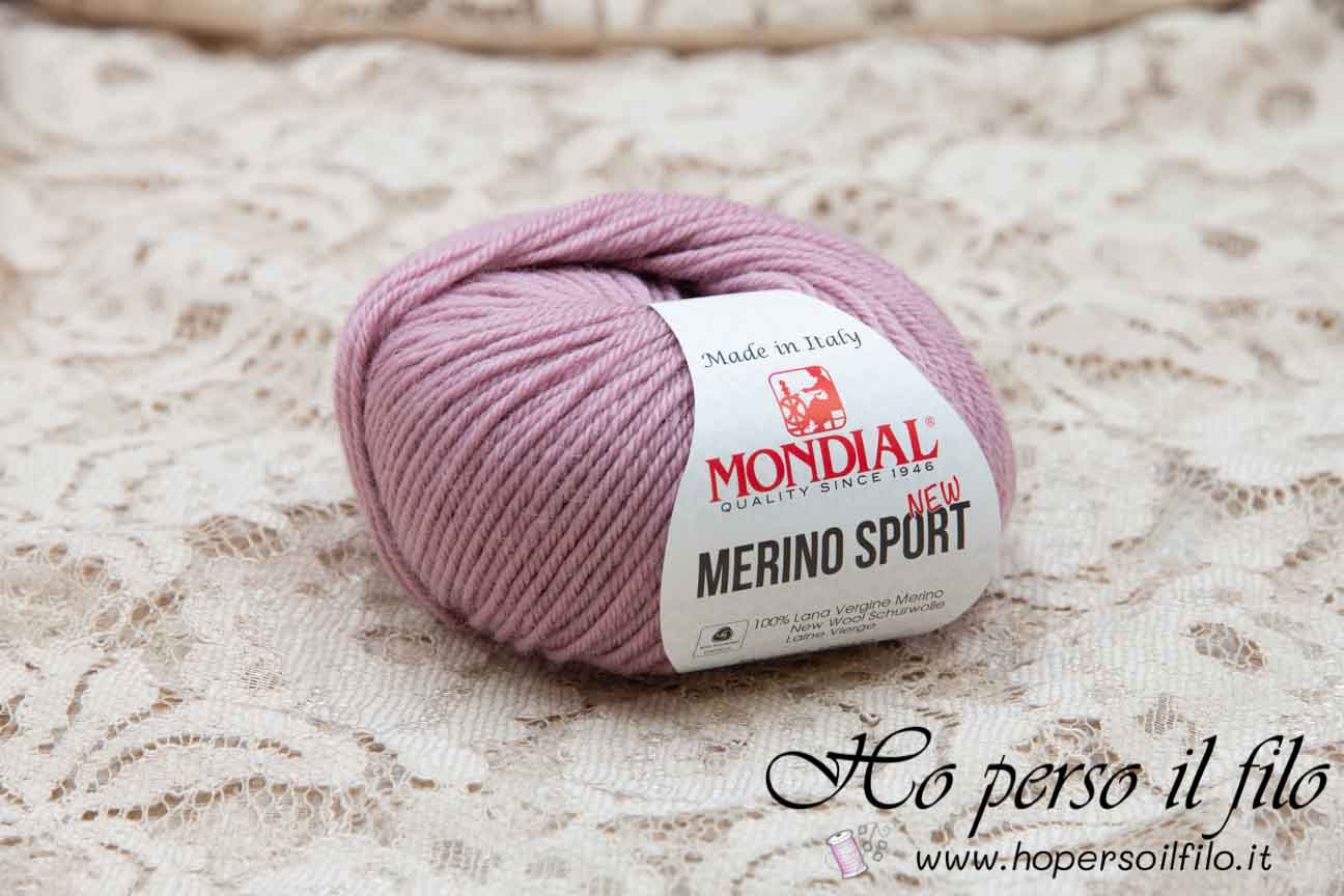 Lana Merino Sport &quot;Rosa antico&quot; 887